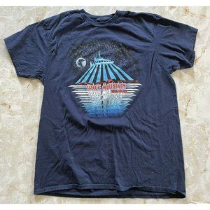 Disney Parks Space Mountain Tomorrowland Navy Blue Cotton Men's XL
